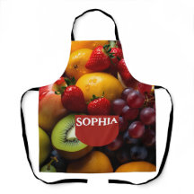 フルーツメドレー写真オールオーバープリントエプロン