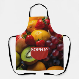 フルーツメドレー写真オールオーバープリントエプロン エプロン
