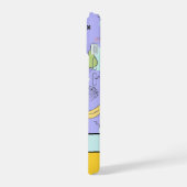 フルーツメンフィス模様パープル iPhone 15ケース (左側面)