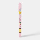 フルーツメンフィス模様ピンク iPhone 15ケース (左側面)