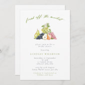 フルーツモダンが市場から出るブライダルシャワー 招待状 (正面/裏面)