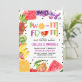 フルーツモダンカラフルトゥティイ・フルーティ2nd誕生日 招待状 (スタンド正面)