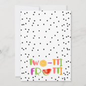 フルーツモダンカラフルトゥティイ・フルーティ2nd誕生日 招待状 (裏面)