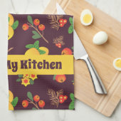 フルーツモチーフのキッチンタオル キッチンタオル (四つ折り)