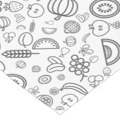 フルーツライモダンンスケッチパターン ショートテーブルランナー (コーナー)