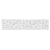 フルーツライモダンンスケッチパターン ショートテーブルランナー (横)