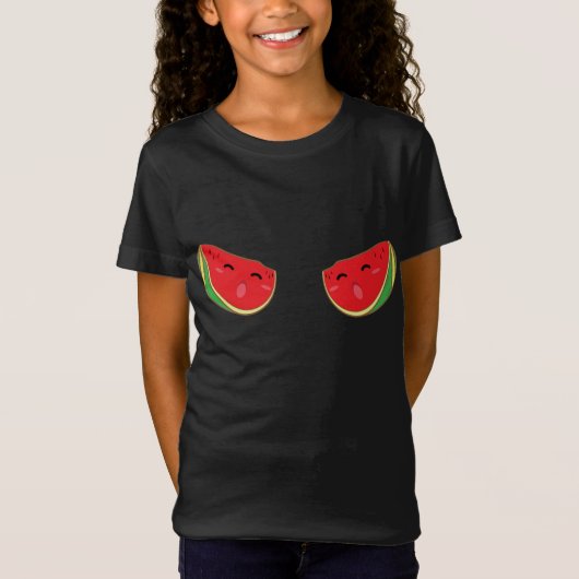 フルーツラバースイカグルメデザイン Tシャツ (正面)