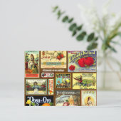 フルーツラベルヴィンテージはがき ポストカード (スタンド正面)