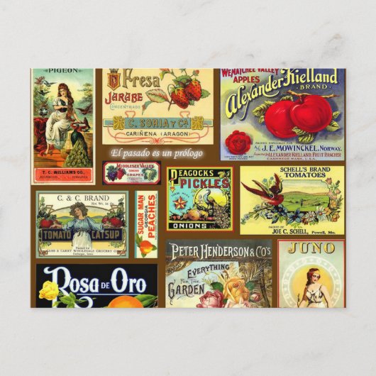 フルーツラベルヴィンテージはがき ポストカード (正面)