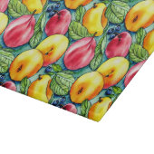 フルーツリンゴ梨の夏の水の色のパターン カッティングボード (角)