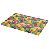 フルーツリンゴ梨の夏の水の色のパターン カッティングボード (角)