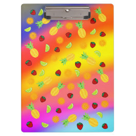 フルーツレインボーオレンジストロベリーライム クリップボード