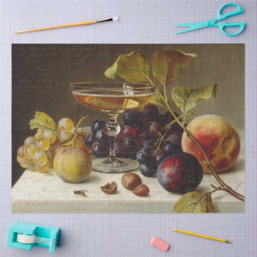 フルーツワエレガントインスチルライフエフエマデコップページ 薄葉紙 (クラフト)