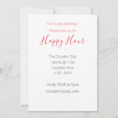 フルーツ付きマルグリータカクテル ハッピーアワー 招待状 (裏面)