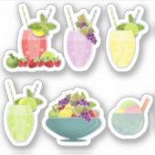 フルーツ健康アイスクリームカクテルさくらんぼレモン シール (正面)