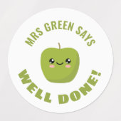 フルーツ先生賞のシール ラベル (デザイン1)