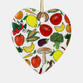 フルーツ及び野菜のオーナメントは、カスタマイズ セラミックオーナメント (右)