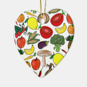 フルーツ及び野菜のオーナメントは、カスタマイズ セラミックオーナメント (左)