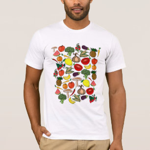 フルーツ及び野菜のワイシャツ-スタイル、色を選んで下さい Tシャツ