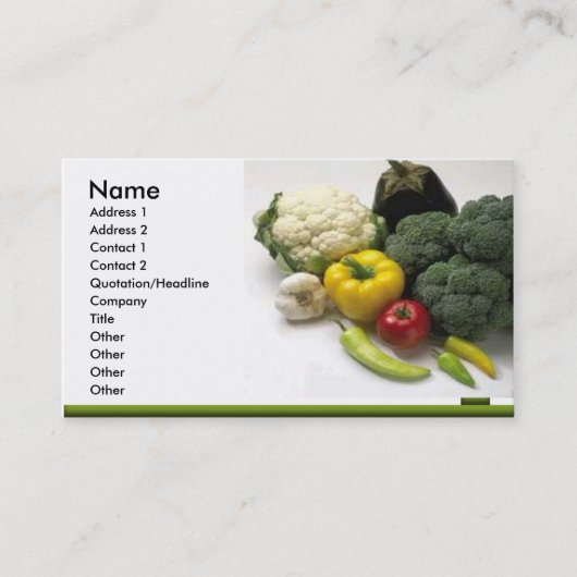 フルーツ及び野菜の名刺 名刺 (正面)