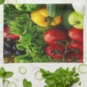 フルーツ及び野菜 キッチンタオル (折り畳み)