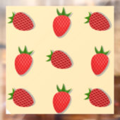 フルーツ夏期のイチゴ柄 ウィンドウサイン (シート2)