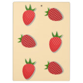 フルーツ夏期のイチゴ柄 クリップボード (裏面)
