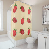 フルーツ夏期のイチゴ柄 シャワーカーテン (インサイチュ)