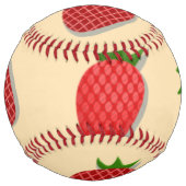 フルーツ夏期のイチゴ柄 ソフトボール (正面)