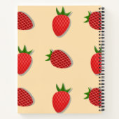 フルーツ夏期のイチゴ柄 ノートブック (裏面)