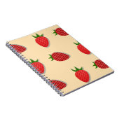 フルーツ夏期のイチゴ柄 ノートブック (右側)