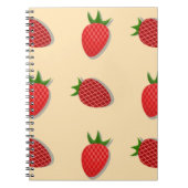 フルーツ夏期のイチゴ柄 ノートブック (正面)