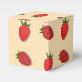 フルーツ夏期のイチゴ柄 フェイバーボックス (正面サイド)