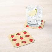 フルーツ夏期のイチゴ柄 ペーパーコースター (インサイチュ)