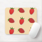 フルーツ夏期のイチゴ柄 マウスパッド (マウス)