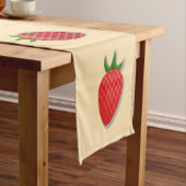 フルーツ夏期のイチゴ柄 ミディアムテーブルランナー (インサイチュ)