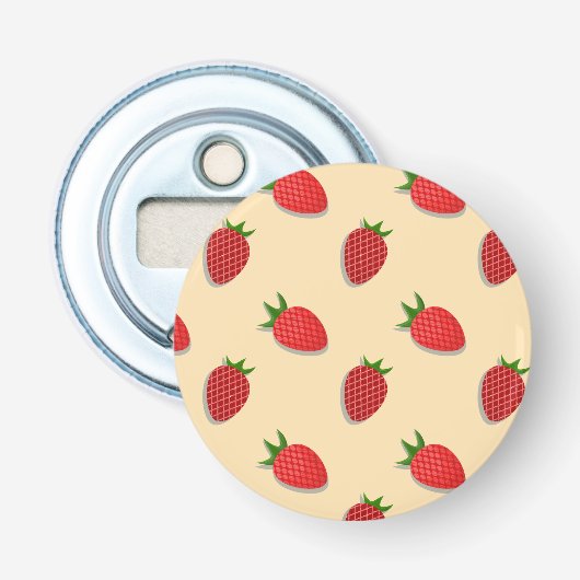 フルーツ夏期のイチゴ柄 栓抜き (正面)