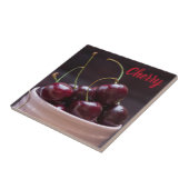 フルーツ好きのピンクボウルにさくらんぼ タイル (側面)