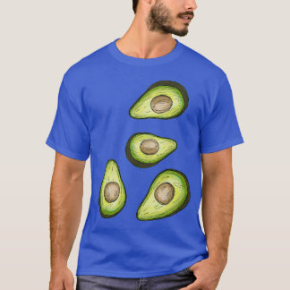 フルーツ愛好家のためのアボカドイラストレーション Tシャツ