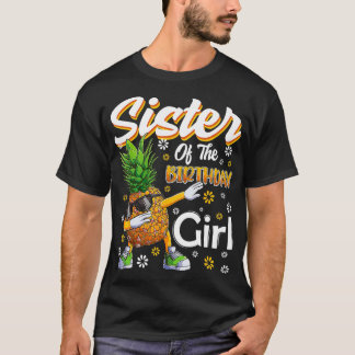 フルーツ愛好家の姉妹の誕生日ガールパイナップル Tシャツ