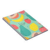 フルーツ手描き、装飾的シームレスなパターン。 ノートブック (右側)