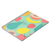 フルーツ手描き、装飾的シームレスなパターン。 ノートブック (左側)