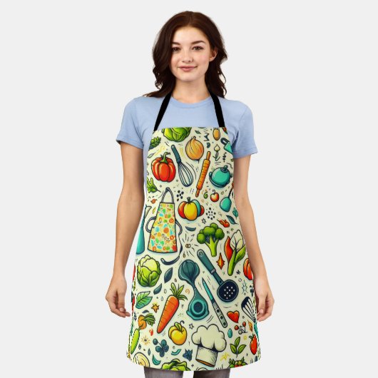 フルーツ料理。 エプロン (着用した状態)