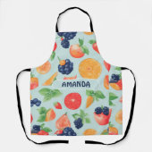 フルーツ水の色のパタカラフルーン エプロン (正面)