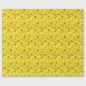 フルーツ熱帯黄色バナナ ラッピングペーパー (フラット)