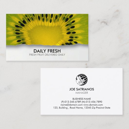 フルーツ生鮮食品の提供 名刺 (正面/裏面)
