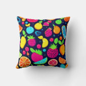 フルーツ白熱［赤熱］光を放つモザイクデザイン クッション (裏面)