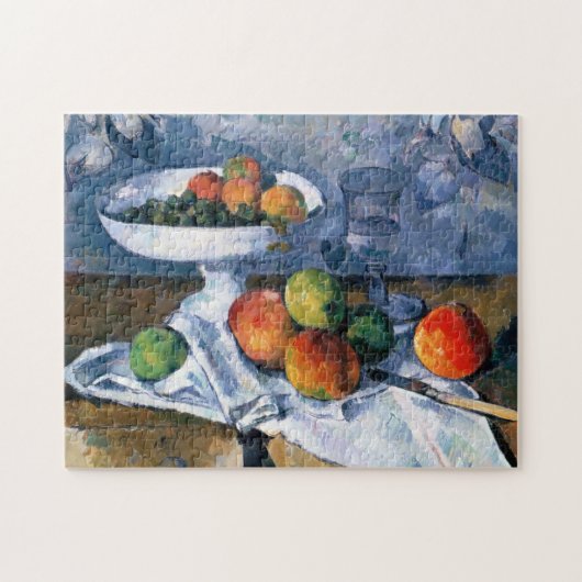 フルーツ皿が付いている静物画 ジグソーパズル (横)