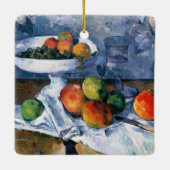 フルーツ皿が付いている静物画 セラミックオーナメント (裏面)