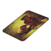 フルーツ磁石付き赤い花瓶 マグネット (左側)